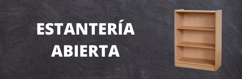 Estantería abierta